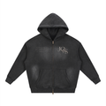Sunfade Two-way Zipper Boxy Fleece Hoodie